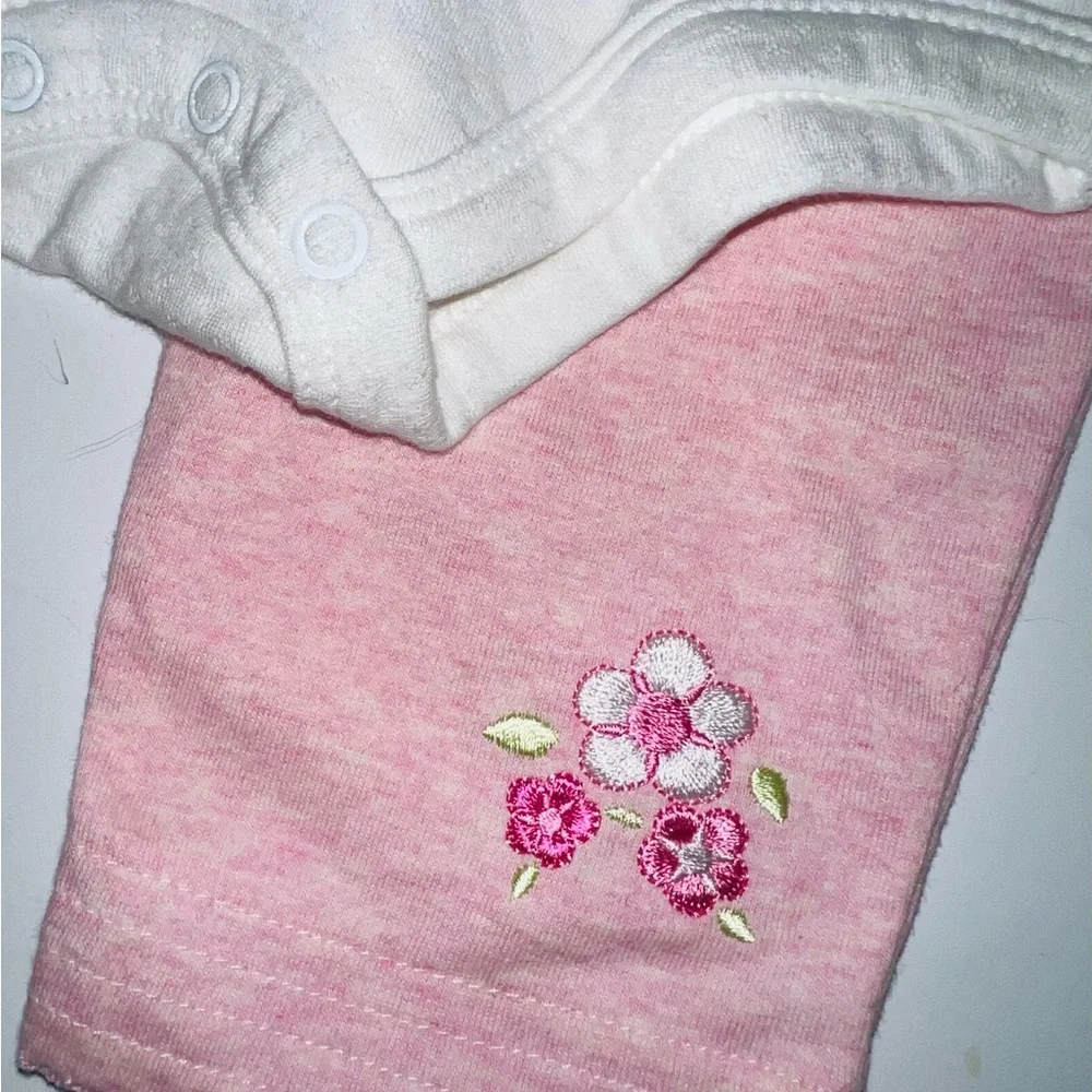 VTG NWT Baby Girl Clothes New Honey Pot 6 Months 4 pc Pink Flower‎ Outfit Set